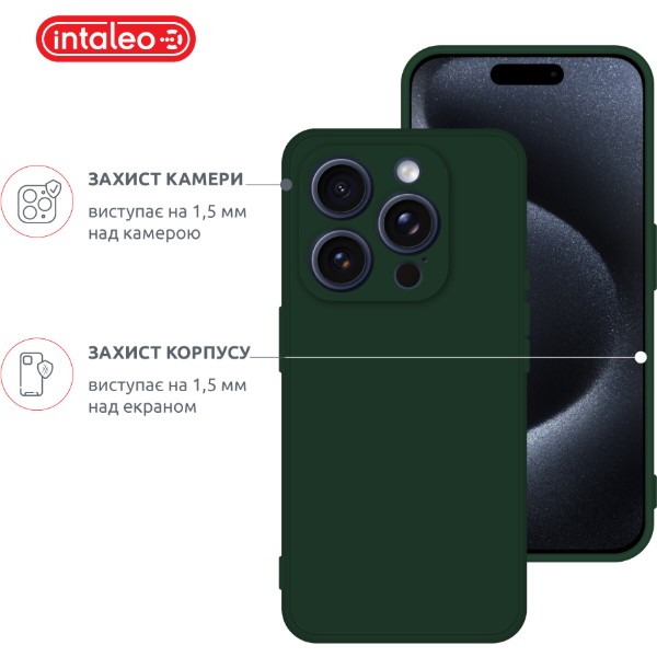 Фото - Чехол для смартфона Intaleo SoftShell for Apple iPhone 16 Pro Max Dark Green (1283126609336)