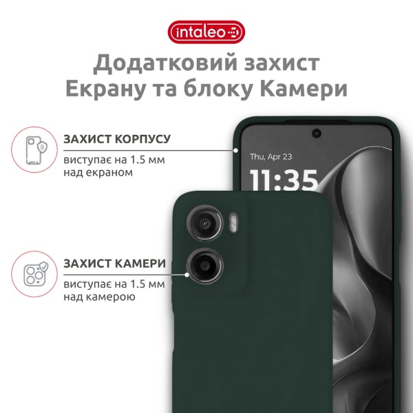 Фото - Чехол для смартфона Intaleo SoftShell for Motorola G06 Dark Green (1283126635922)