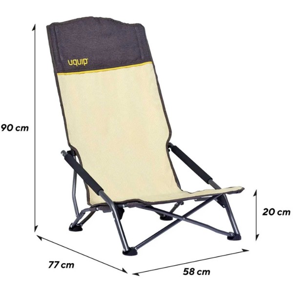 Фото - Складной стул Uquip Sandy XL Sand/Grey (244043)
