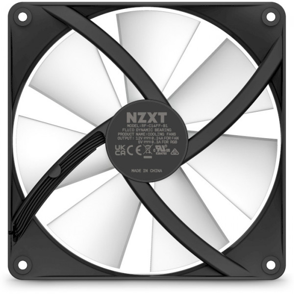 Фото - Корпусний вентилятор NZXT F140RGB Core Black (RF-C14SF-B1)