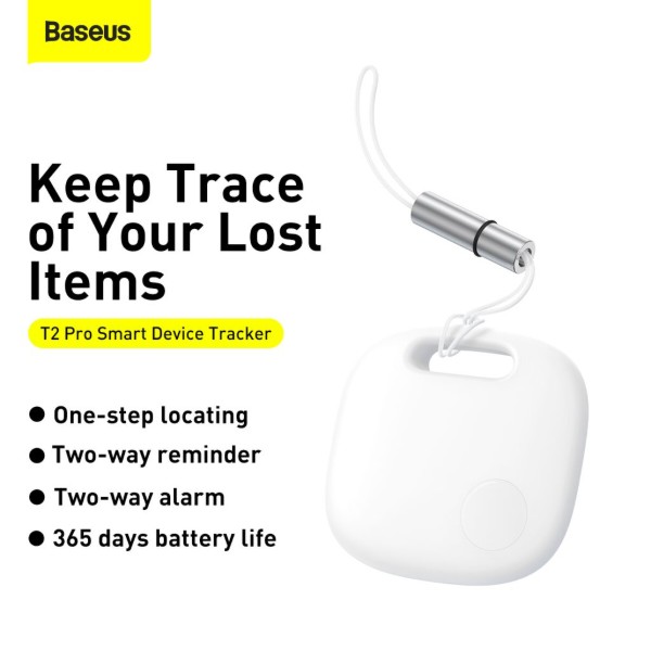 Фото - Беспроводной маяк Baseus T2 Pro Smart Device Tracker White (FMTP000002)