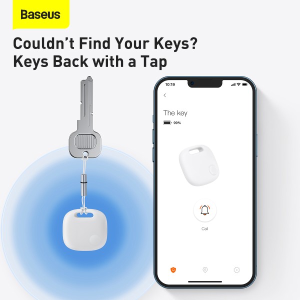 Фото - Беспроводной маяк Baseus T2 Pro Smart Device Tracker White (FMTP000002)