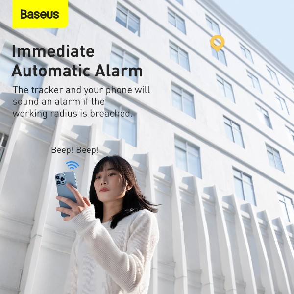 Фото - Беспроводной маяк Baseus T2 Pro Smart Device Tracker White (FMTP000002)