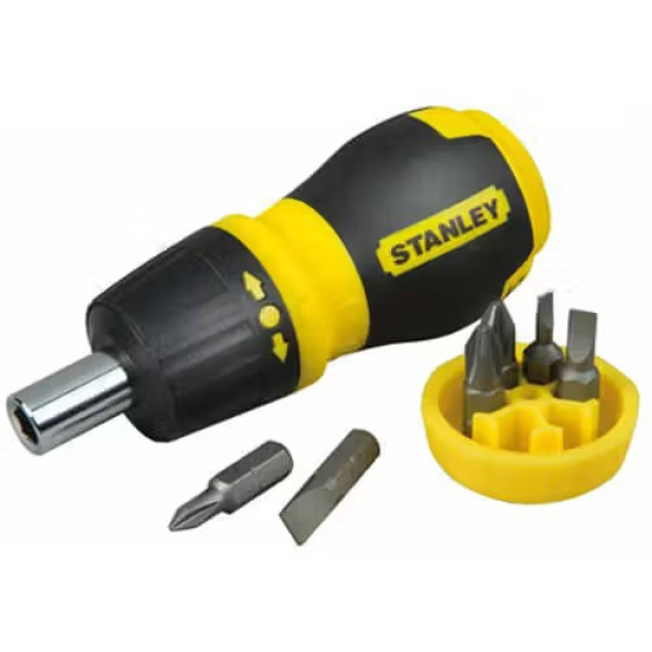 Фото - Викрутка зі змінними бітами Stanley Multibit Stubby 120 мм (0-66-358)