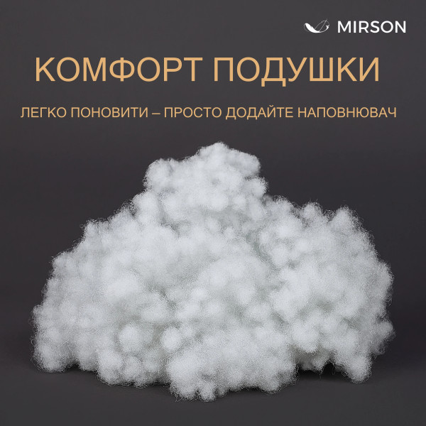 Фото - Подушка стандартная MirSon антиаллергенная №1801 белая Eco Fusion прямоугольная 50х70 см (2200012544761)