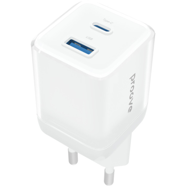 Фото - Мережевий зарядний пристрій Proove Pure GaN Plus 30W (Type-C + USB) White (WCPU30111202)