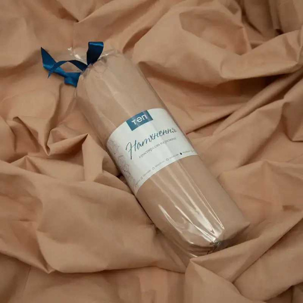 Фото - Простирадло односпальне ТЕП Натхнення з резинкою 90х200 см Кава (2-04020_27811)