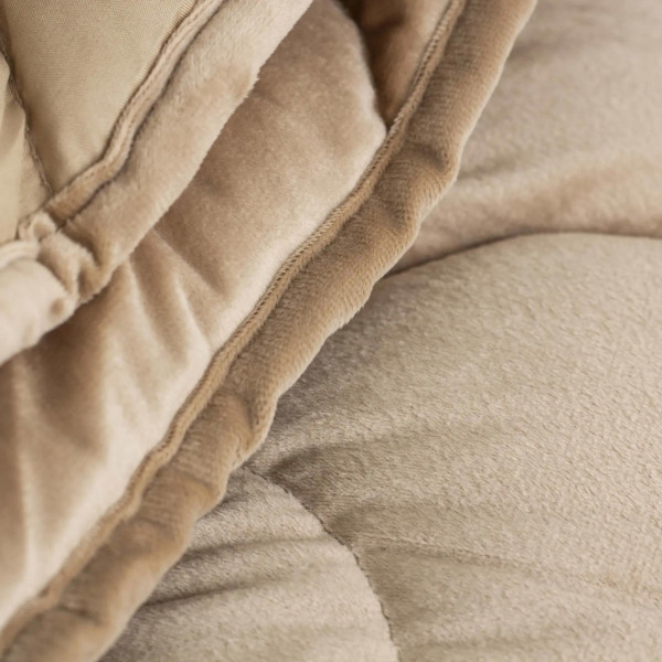 Фото - Ковдра всесезонна полуторна ТЕП VELOUR 150х210 см Золотий беж (1-04870_34480)