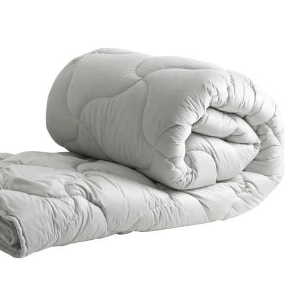 Фото - Ковдра всесезонна двоспальна ТЕП VELOUR 180х210 см Світло-сірий (1-04871_34484)