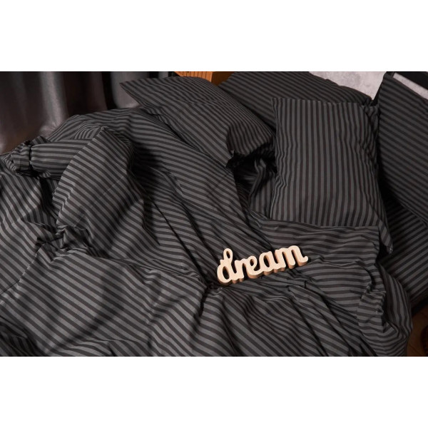 Фото - Підковдра полуторна євро Moon&Star Бязь Gold Люкс Gray Stripe 160 x 220 см (MS-870000026)