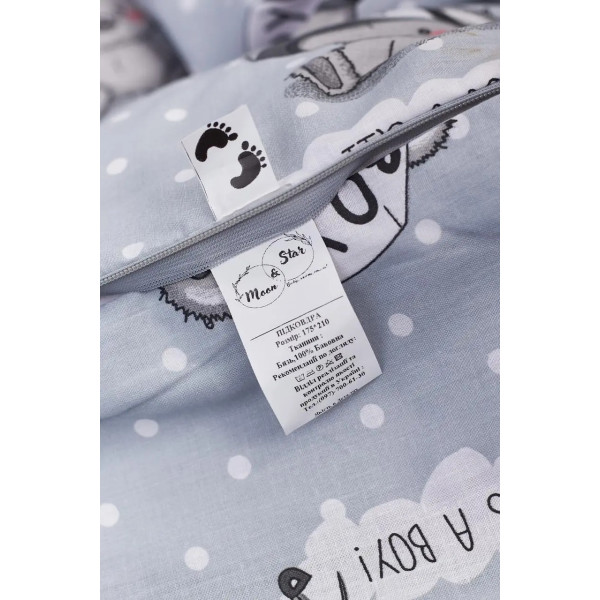 Фото - Підковдра полуторна євро Moon&Star Бязь Gold Люкс Teddy Boy 160 x 220 см (MS-870000051)