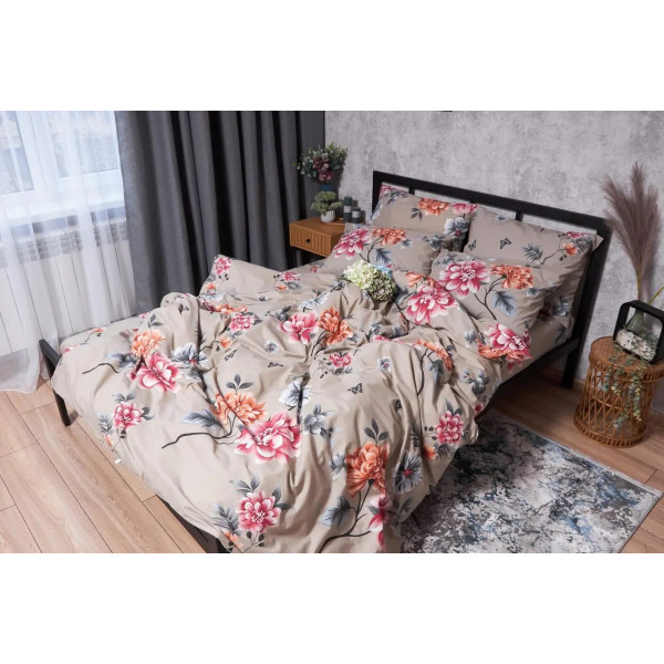 Фото - Підковдра полуторна євро Moon&Star Бязь Gold Люкс Peony Brown 160 x 220 см (MS-870000101)