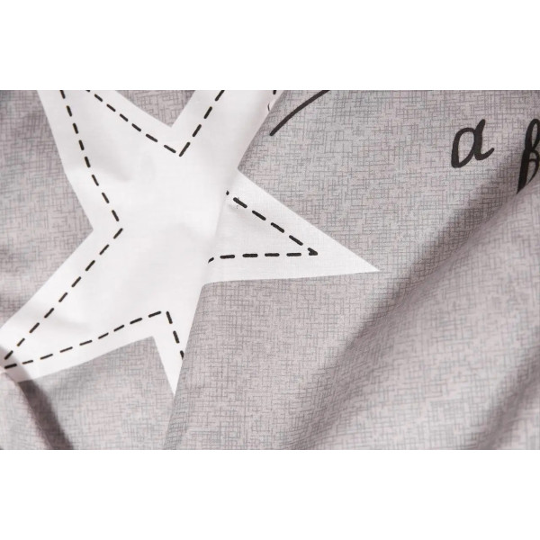 Фото - Підковдра двоспальна євро Moon&Star Бязь Gold Люкс Gray Stars 200x220 см (MS-870000193)