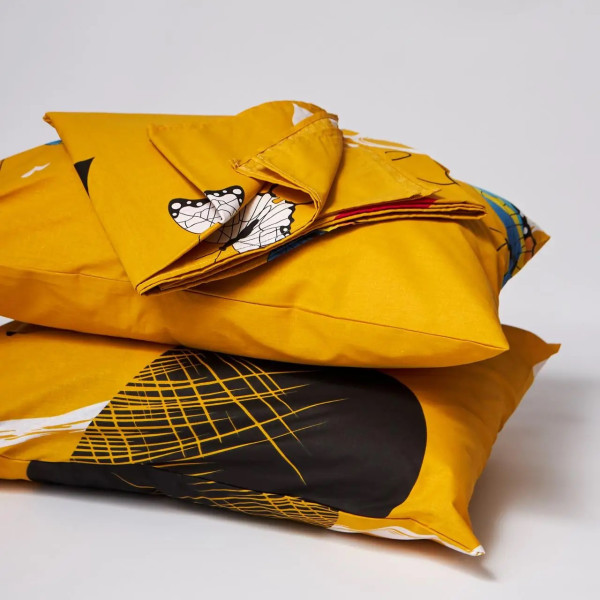 Фото - Комплект постільної білизни Moon&Star Бязь Gold Люкс Butterfly Bloom 180х220 см нав. 70х70 2 шт. (MS-880000077)