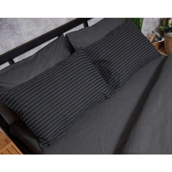 Фото - Наволочка Moon&Star Бязь Gold Люкс Gray Stripe&Black 50х70 2 шт. (MS-840000207)