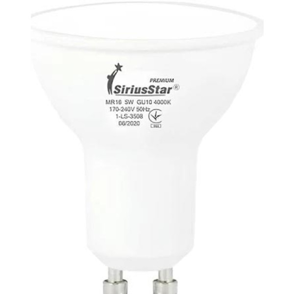 Фото - Лампочка світлодіодна SiriusStar 3508 MR16 220V 5W 4000K- GU10