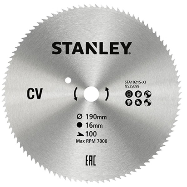 Фото - Диск пильный Stanley 190 х 16 мм (STA10215) Фото - Диск пильный Stanley 190 х 16 мм (STA10215)