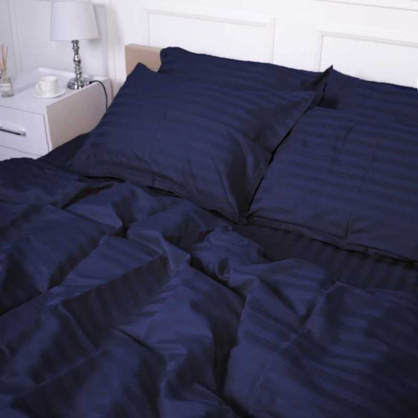 Фото - Комплект постільної білизни дитячий MirSon Сатин-страйп Blue sea 110х140 см (2200000242723)