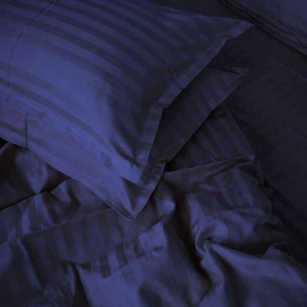 Фото - Комплект постільної білизни дитячий MirSon Сатин-страйп Blue sea 110х140 см (2200000242723)