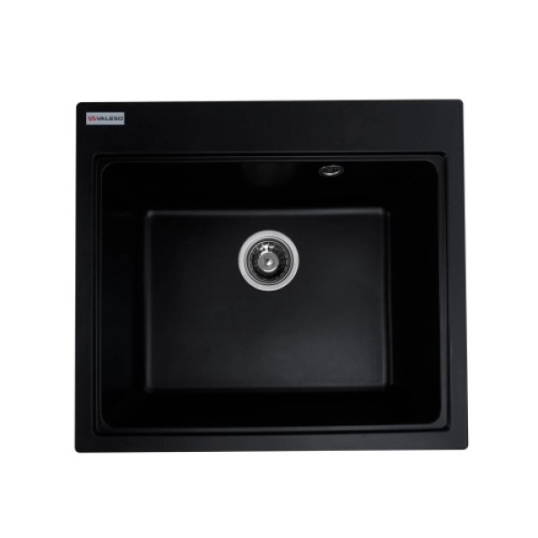 Фото - Мийка кухонна+змішувач VALESO VESTA 5852 чорна +BG76 +Сифон 1041