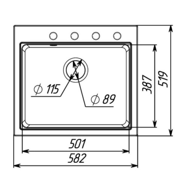Фото - Мийка кухонна+змішувач VALESO VESTA 5852 чорна +BG76 +Сифон 1041