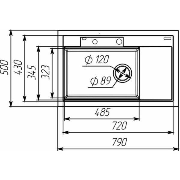 Фото - Мойка кухонная VALESO 7950 ATRUM матовая (черная)