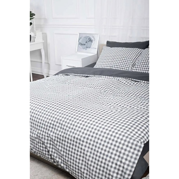 Фото - Підковдра двоспальна Moon&Star Ranforce Elite Gray Square 175x210 см (MS-870000417)