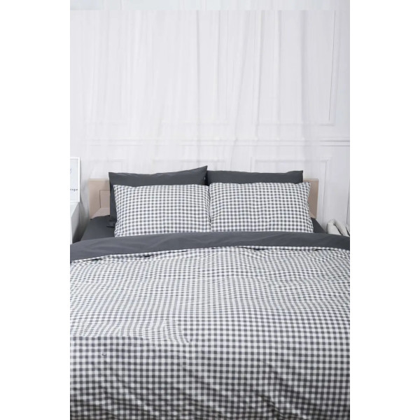 Фото - Підковдра двоспальна Moon&Star Ranforce Elite Gray Square 175x210 см (MS-870000417)