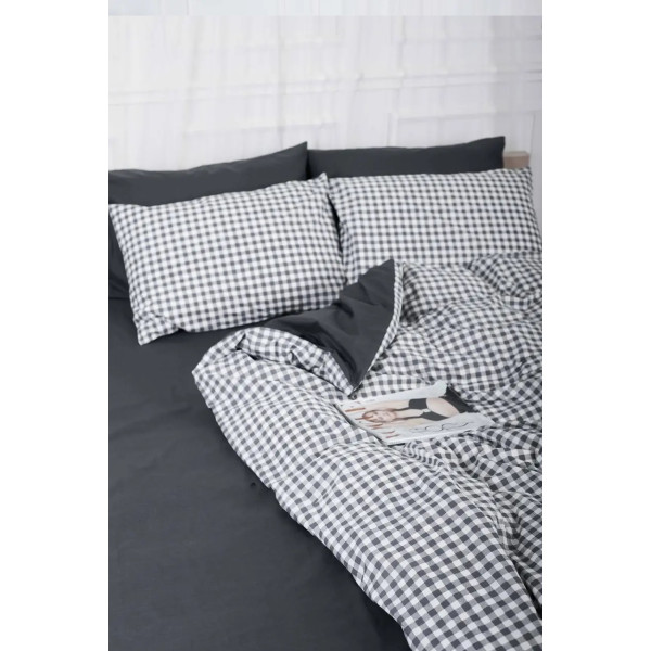 Фото - Підковдра двоспальна Moon&Star Ranforce Elite Gray Square 175x210 см (MS-870000417)