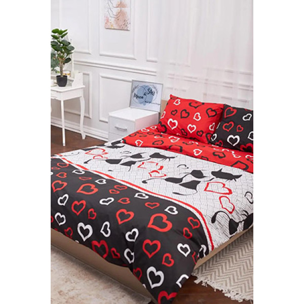 Фото - Пододеяльник двуспальный Moon&Star Бязь Gold Люкс Love Cats 175x210 см (MS-870000577)