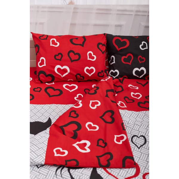 Фото - Пододеяльник двуспальный Moon&Star Бязь Gold Люкс Love Cats 175x210 см (MS-870000577)