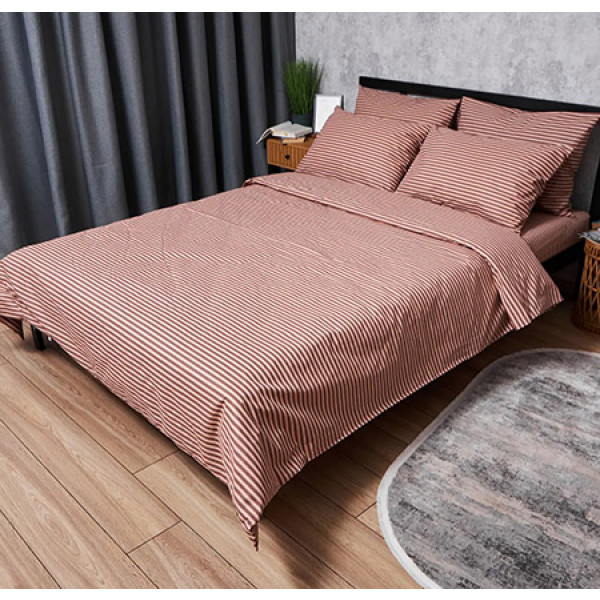 Фото - Підковдра полуторна євро Moon&Star Бязь Gold Люкс Autumn Stripes 160 x 220 см (MS-870000591)