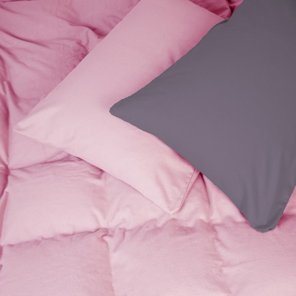 Фото - Комплект постельного белья MirSon 001-008 Ash grey/Pink 2x143x210 см (2200009660917)