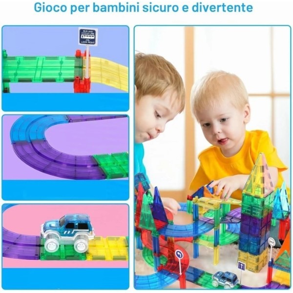 Фото - Магнитный конструктор Smart Baby Kids Car Race Track Educational Toys GM-MRCS123 65 деталей (001012831095)