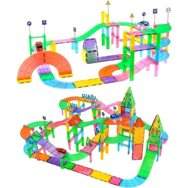 Фото - Магнитный конструктор Smart Baby Kids Car Race Track Educational Toys GM-MRCS123 65 деталей (001012831095)