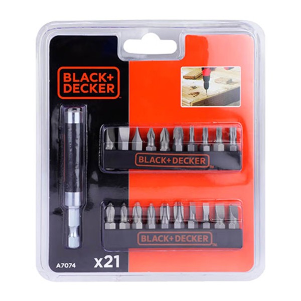 Фото - Біта для викрутки Black&Decker Phillips, Pozidriv, Torx 21 шт. (A7074)