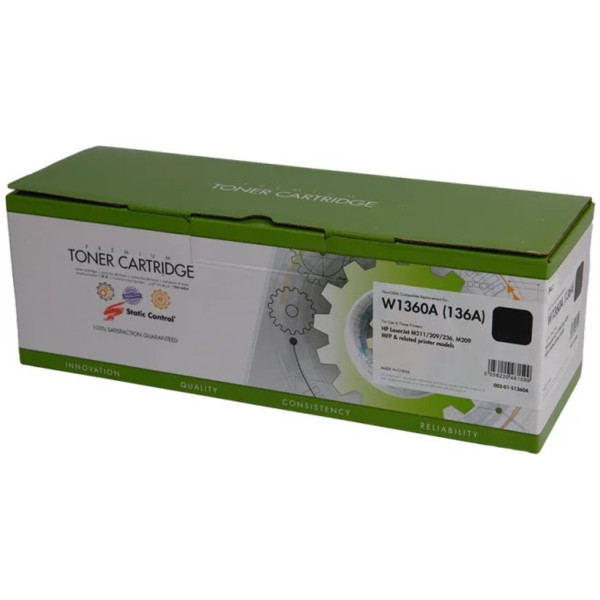 Фото - Картридж для лазерних принтерів/БФП Static Control Control сумісний аналог HP W1360A 136A (002-01-S1360A)