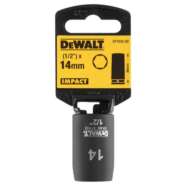 Фото - Торцева голівка DeWALT IMPACT 1/2 х 14 мм (DT7532)