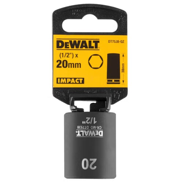 Фото - Торцева голівка DeWALT IMPACT 1/2 х 20 мм (DT7538)