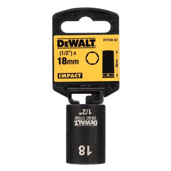 Фото - Торцевая головка DeWALT IMPACT 1/2 х 18 мм (DT7536)
