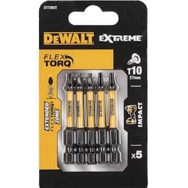 Фото - Біта для викрутки DeWALT IMPACT TORSION 5 шт. (DT7393T)