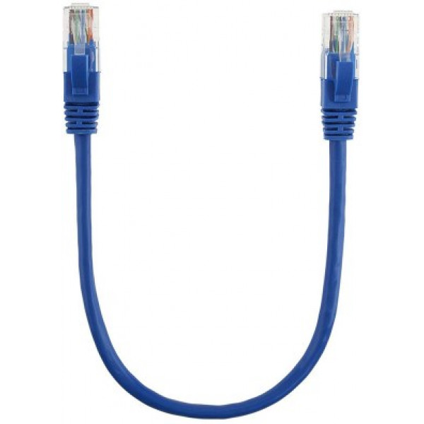 Фото - Кабель патч-корд Ritar Cat.5e RJ-45 CU 0.3 m Blue (PCR-CU/0.3Be / 00220)
