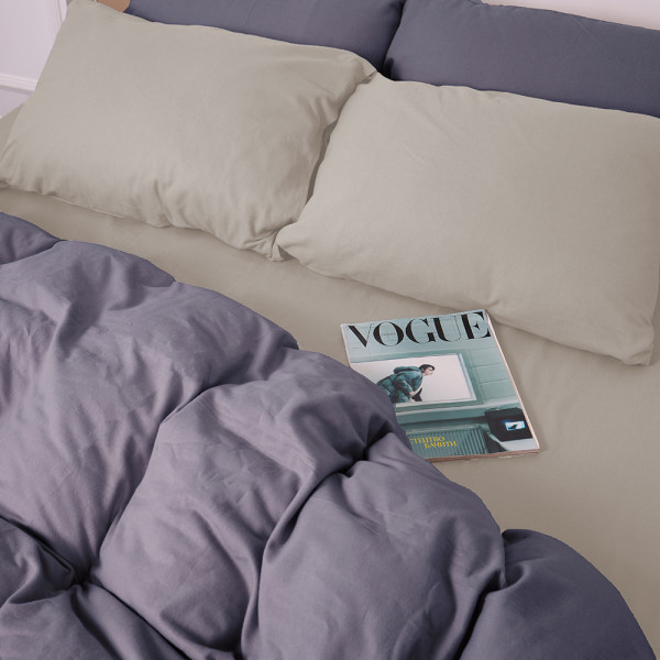 Фото - Комплект постільної білизни MirSon 004-001 Cappuchino/Ash grey 2x143x210 см (2200009658495)