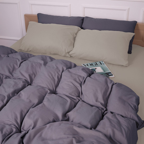 Фото - Комплект постільної білизни MirSon 004-001 Cappuchino/Ash grey 2x143x210 см (2200009658495)