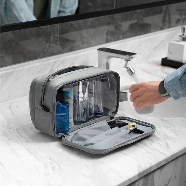 Фото - Косметичка Love You Home 25х11х14 см Сіра (59045)