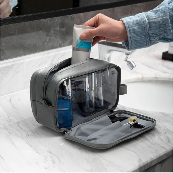 Фото - Косметичка Love You Home 25х11х14 см Сіра (59045)