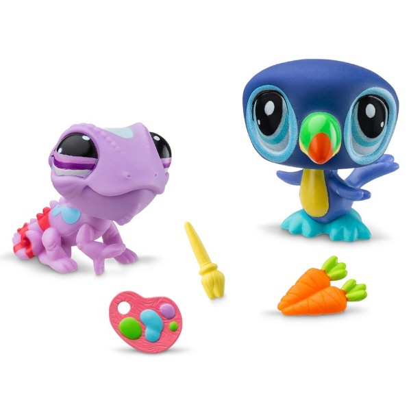 Фото - Колекційні фігурки набір Littlest Pet Shop ДРУЗІ ЗА МИСТЕЦТВОМ (2 фігурки, аксесуари) (00507)