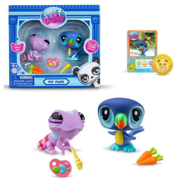 Фото - Колекційні фігурки набір Littlest Pet Shop ДРУЗІ ЗА МИСТЕЦТВОМ (2 фігурки, аксесуари) (00507)