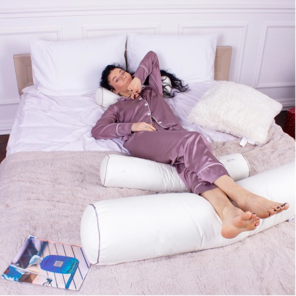 Фото - Подушка валик MirSon №8344 Eco Line Creamy Tencel 100х16 см (2200006250531)