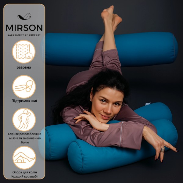 Фото - Подушка валик MirSon №8374 Naturale Line 17-4735 Caterina Tencel 60х16 см (2200006252290)